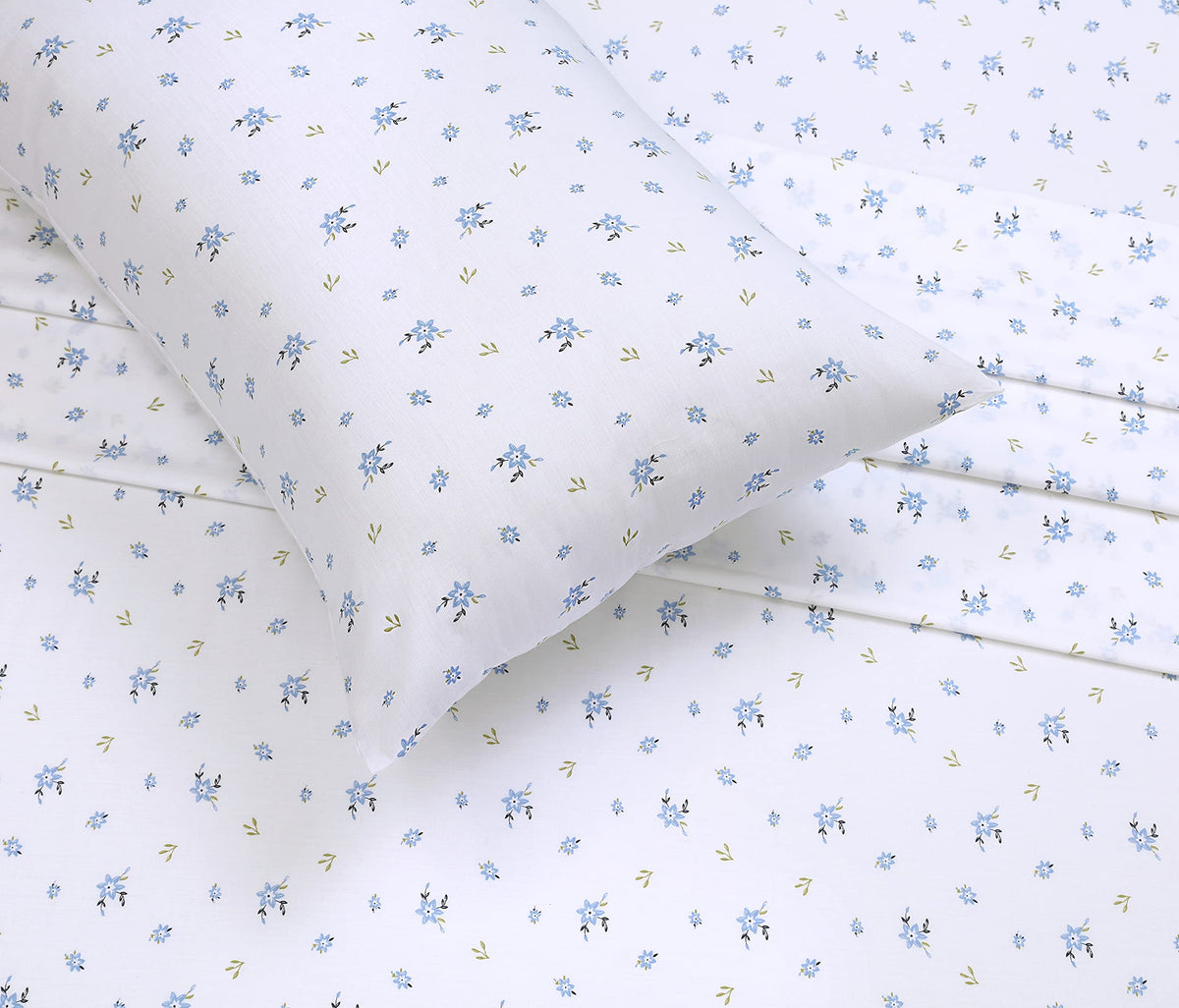 RUVANTI 100% Cotton Percale Sheets Full Size, Phulkari