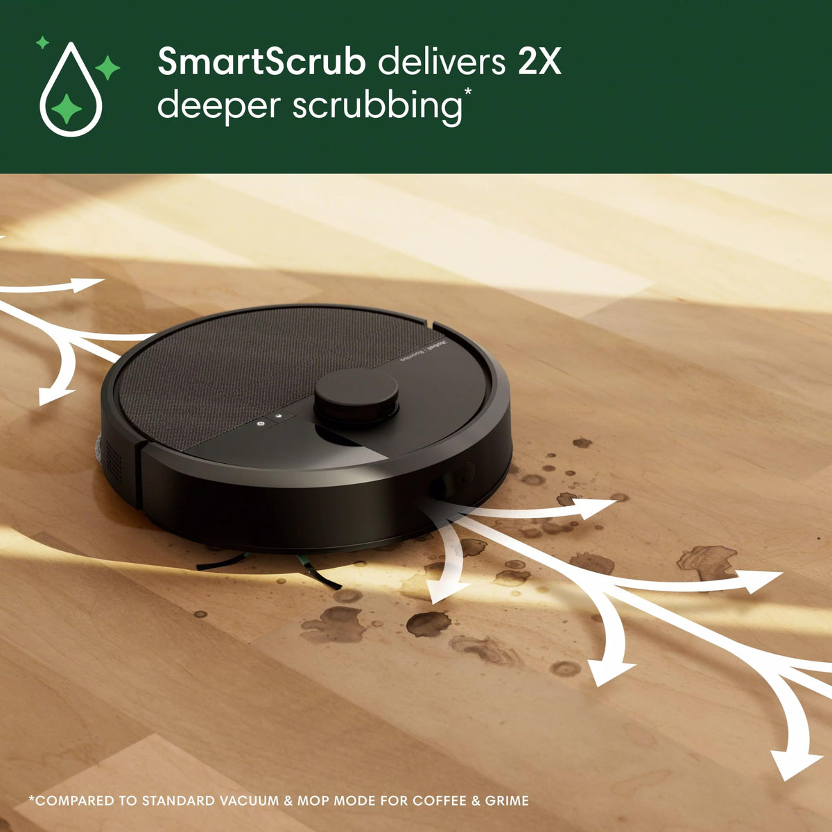 iRobot Roomba Plus 4020 2in1 Vacuum & Mop Robot with AutoWash Dock - Dual Spinning, Smart & Fast Mapping, Ideal for Pet Hair, Self-Empties 75 Days, Intense Suction, Pad Washing & Drying