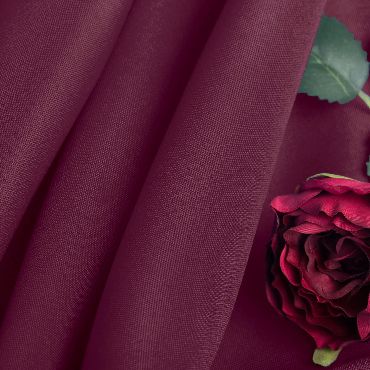 Ascoza 2pack 90x156 Inch Burgundy Rectangular Tablecloth 6 Feet Table Cloth in Polyester Fabric for Wedding/Banquet/Restaurant/Parties