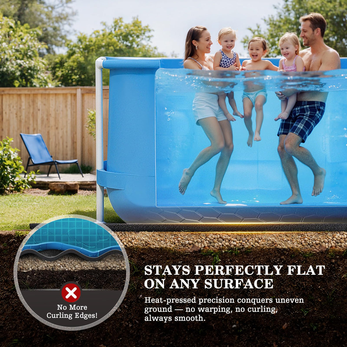 UIRWAY 12 x 18ft Oval Pool Liner Pad for Above Ground Pools, [2026 New 300G/M² Thicker Heavy Duty] Black Seamless Puncture Resistant Mats for Under Above Ground Pool, Weed Barrier & Cushion Protection