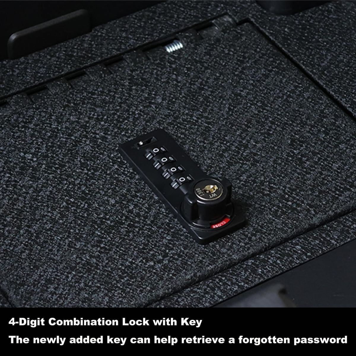 Center Console Safe Vault - KEREN Console Gun Safe Box Compatible with Chevrolet Colorado 2015-2022 and GMC Canyon 2015-2022, 4-Digit Combination Lock with key