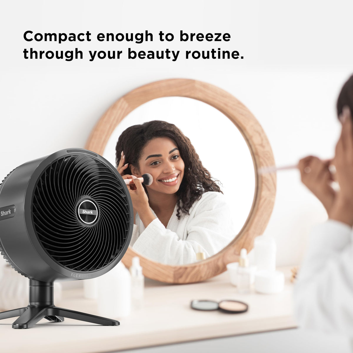 Shark FlexBreeze TableMate Portable Tabletop Fan, Outdoor, Indoor, Corded & Cordless Tabletop Fan, Quiet, Powerful, 70ft Range, Up to 24 Hours of Battery Runtime, for Home,Office and Bedroom, FA151BRN