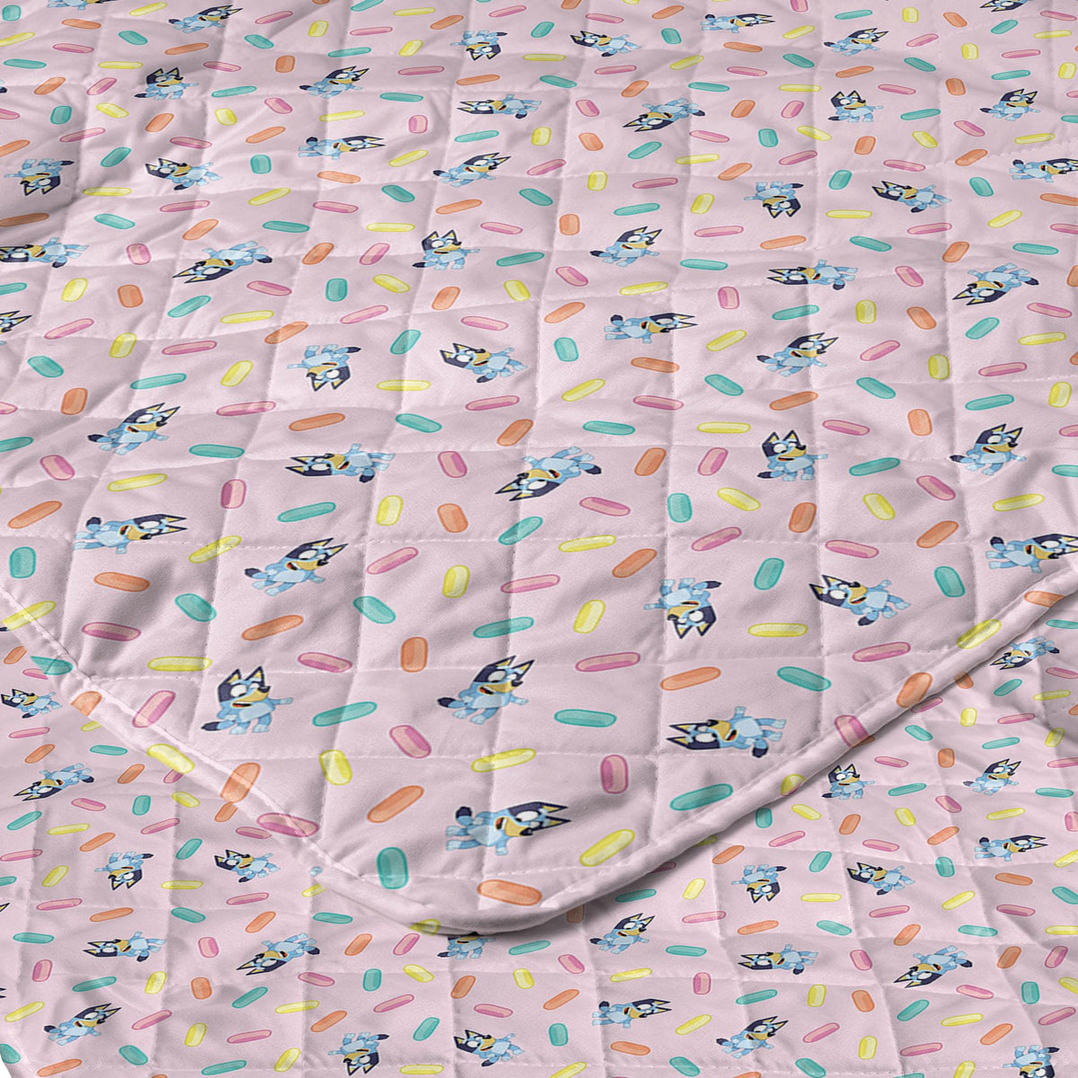 Northwest Bluey Balloon Celebration Quilted Throw Blanket – Official Cartoon Throw Blanket Featuring Bluey, for Adults Boys Girls Bed, Couch, or Playroom, 60 x 80 Inches
