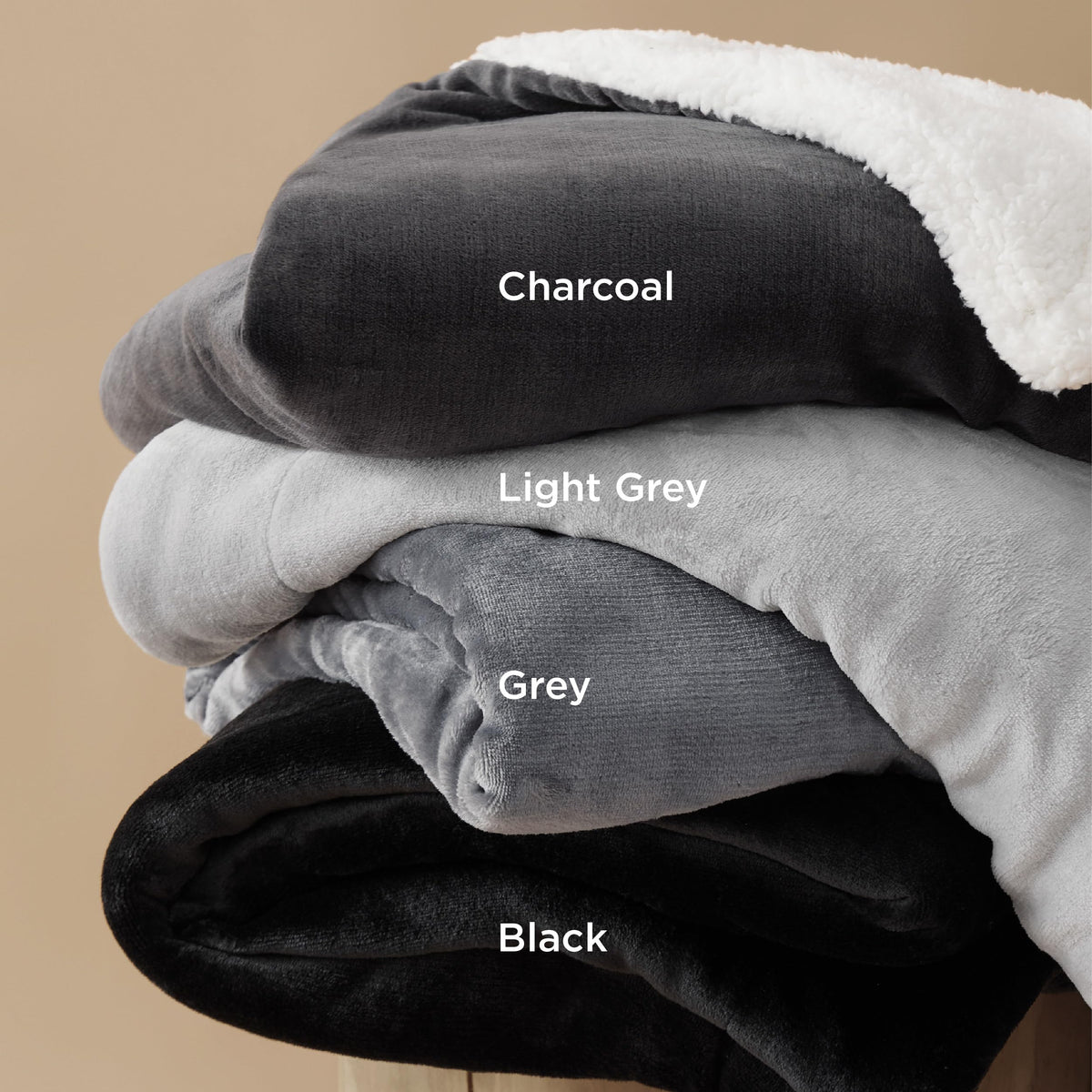 Bedsure GentleSoft Sherpa Fleece Throw Blanket for Couch, Non-Heated, Thick & Warm Cozy Blanket for Winter, Soft Fuzzy Plush Throw Gifts for Women and Men, Grey, 50x60 Inches