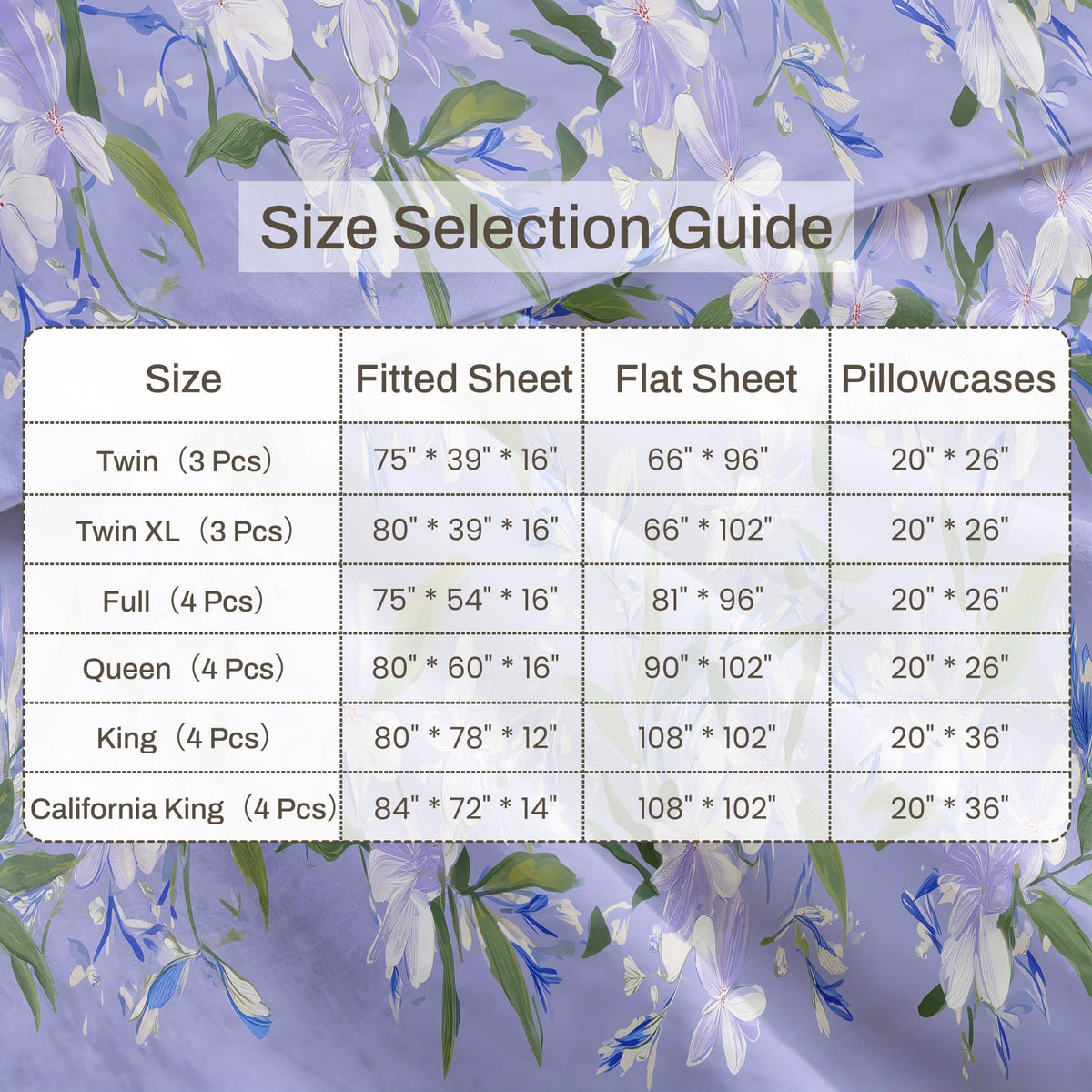 Purple Floral Queen Bedding Set Romantic Flower Sheet Sets