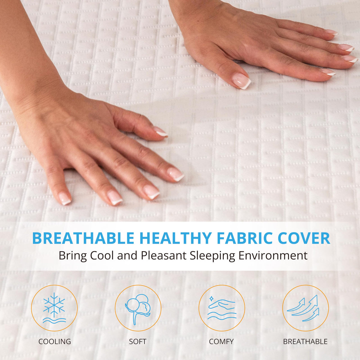 EGO Gel Memory Foam Mattress Topper, 3 Inch Queen with Removable Breathable Soft Cover, Cooling Bed Topper for Comfort Body Support & Pressure Relief, CertiPUR-US Certified