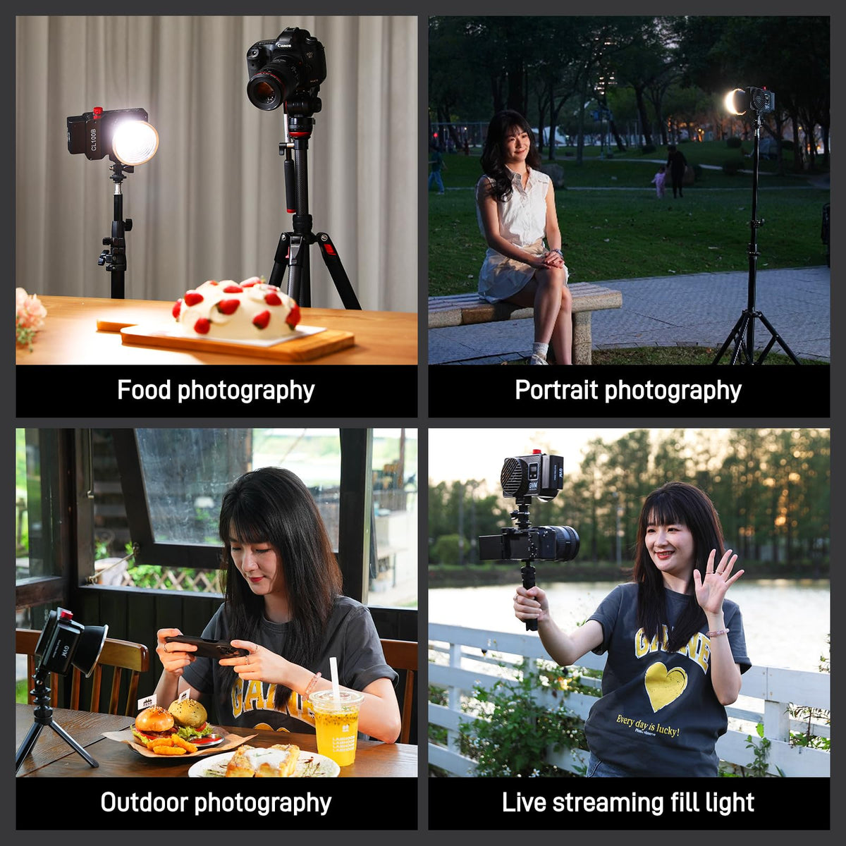 GVM 100W LED Video Light, 2 Packs Portable Photography Continuous Lighting Kit with Bluetooth Control, 2700K~6800K, 18500 Lux @1m, Mini COB Handheld Spotlight for Video, Portrait and YouTube Shooting