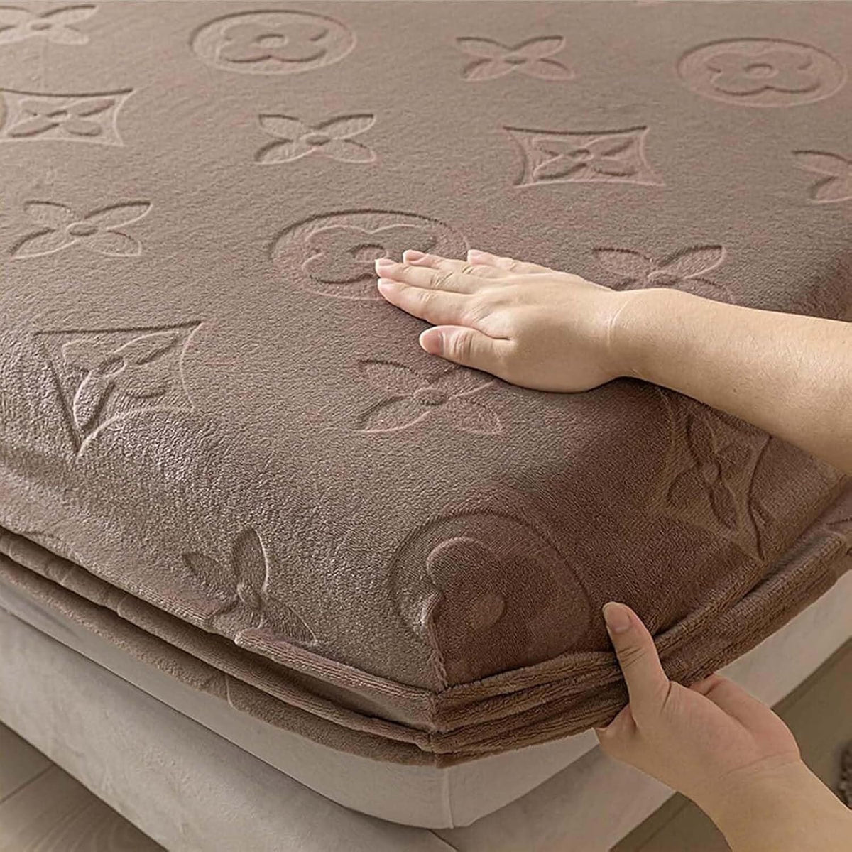 Milk Velvet Fitted Sheet, Thickened Elastic Bed Sheets, Luxury Soft Fuzzy Bottom Sheet, Machine Washable and Non-Fade Mattress Cover, Various Sizes(Pink,2*Pillow Cover)