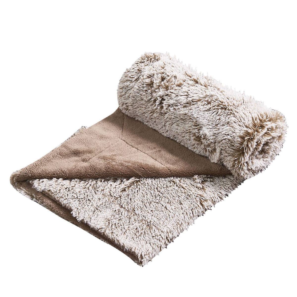 Home Soft Things Woolly Mammoth Throw Blanket, 50" x 60", Tannin