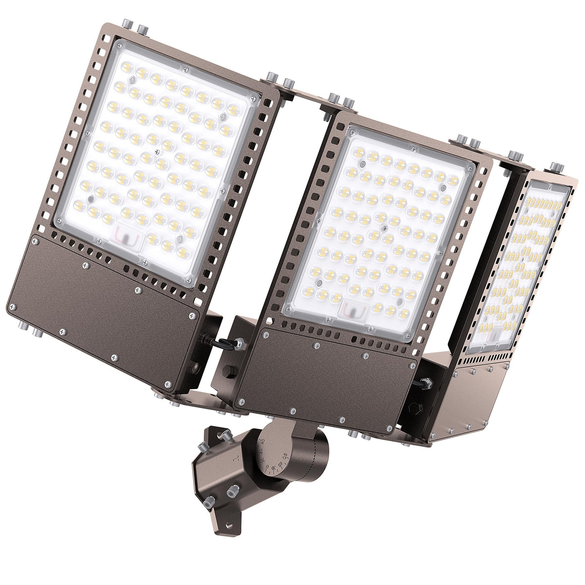 2025 New Upgraded 600W Dusk to Dawn LED Parking Lot Light 90000lm 5000K, ETL, AC85-277V, IP67 Waterproof Adjustable 3-Head Street Lights Outdoor, Pole & Wall-Mounted Flood Lights for Stadium