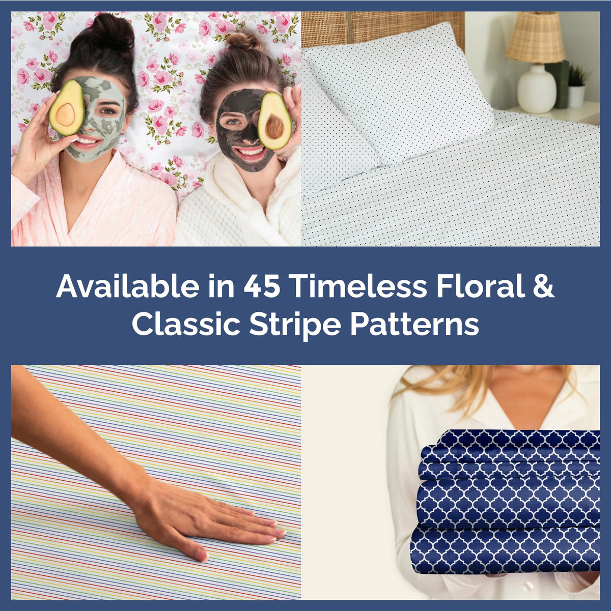 Floral Sheets - Butterfly Floral Bed Sheet Set - 1 Flat, 1 Fitted & 2 Pillowcases w/ Deep Pockets - Wrinkle & Fade Free - Boho Botanical Bedding - Ultra-Soft, Breathable and Cooling - King Size Set