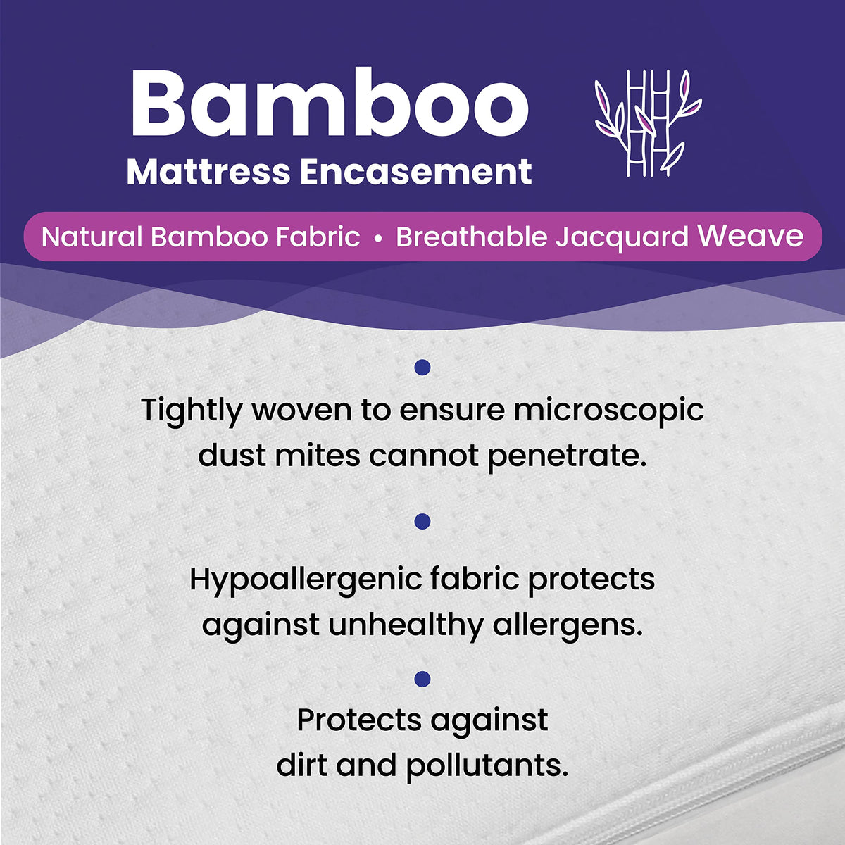 Twin XL Size Waterproof Viscose Made from Bamboo Mattress Encasement by Slumberfy - Premium Skin-Safe Mattress Protector with 360° EZ Zipper Bug, Zippered Encasement (39x80 in)
