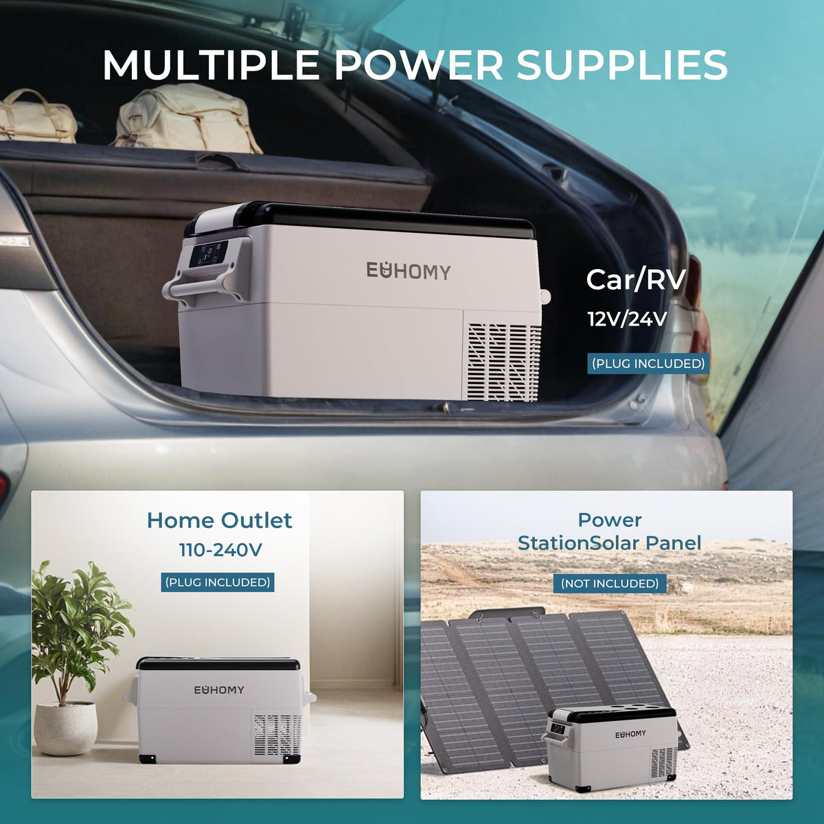 EUHOMY 12 Volt Refrigerator, 38QT(35L) Electric Cooler, 12V Fridge APP Control, 12V Cooler -4℉~68℉, Portable Freezer 12/24V DC 100-240V AC for Camping, Travel, Truck, Home