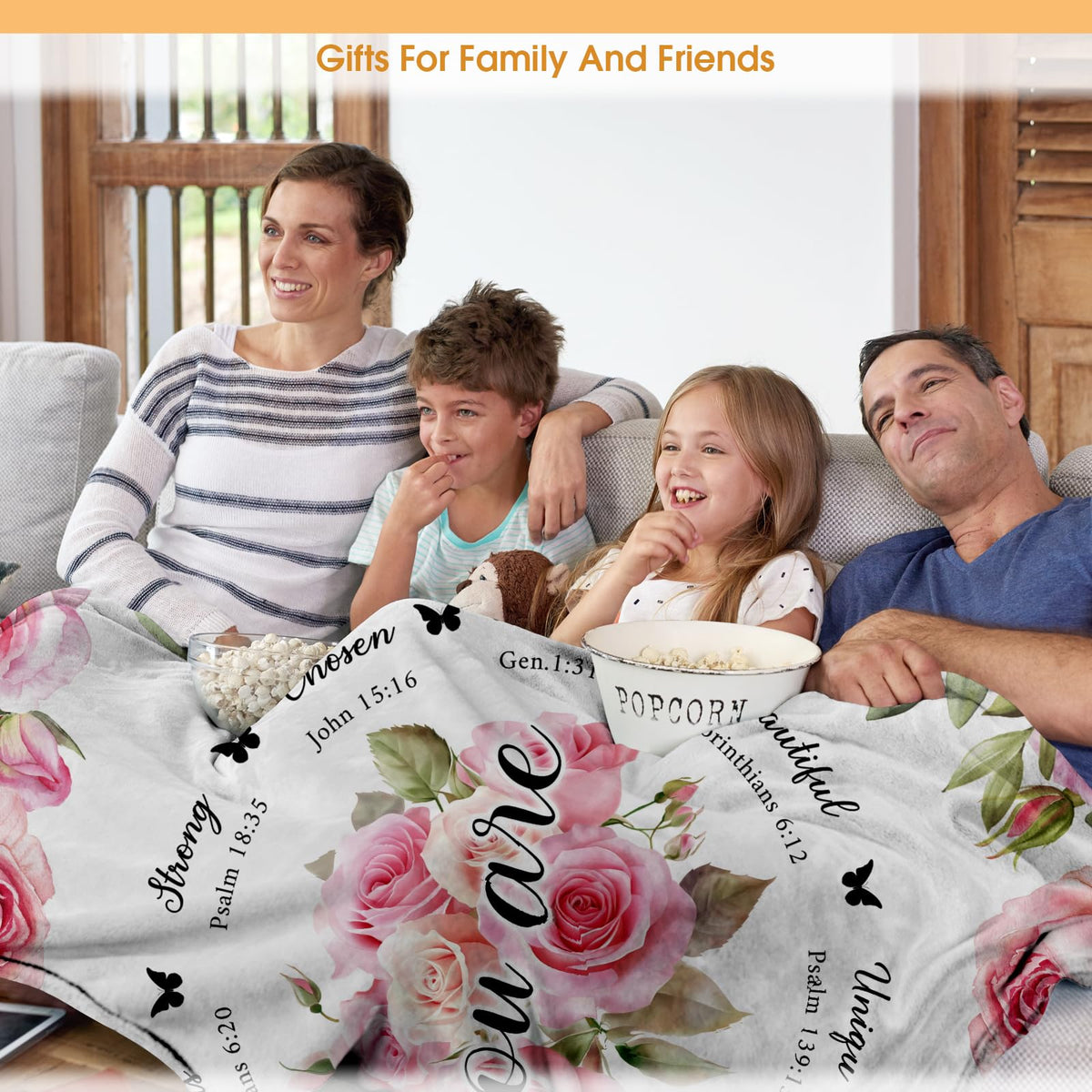 Hohoto Christian Blanket Gifts for Women Girls Mom Wife Female Friends Birthday Christmas Catholic Spiritual Baptism Comformation Inspirational Religious Faith Gift Godmother Sisters Throw 50"x60"