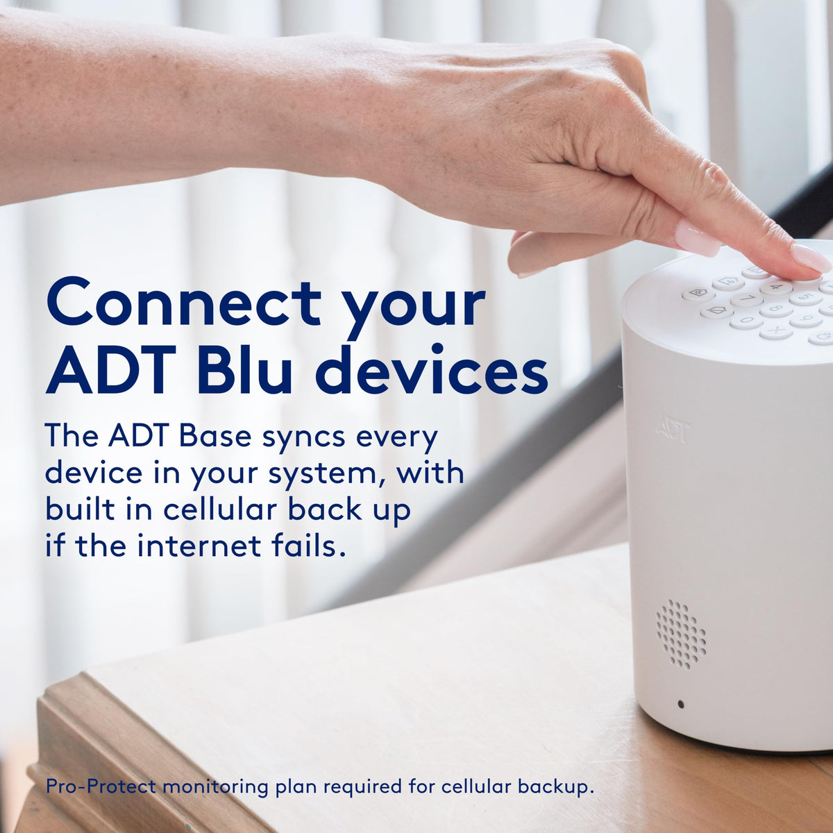 ADT Blu Indoor Camera Kit, DIY Home Security System with 2K Indoor Security Camera, Door/Window Sensor, Motion Detector, Night Vision, Two-Way Audio, Pet-Friendly Camera, ADT+ App Control