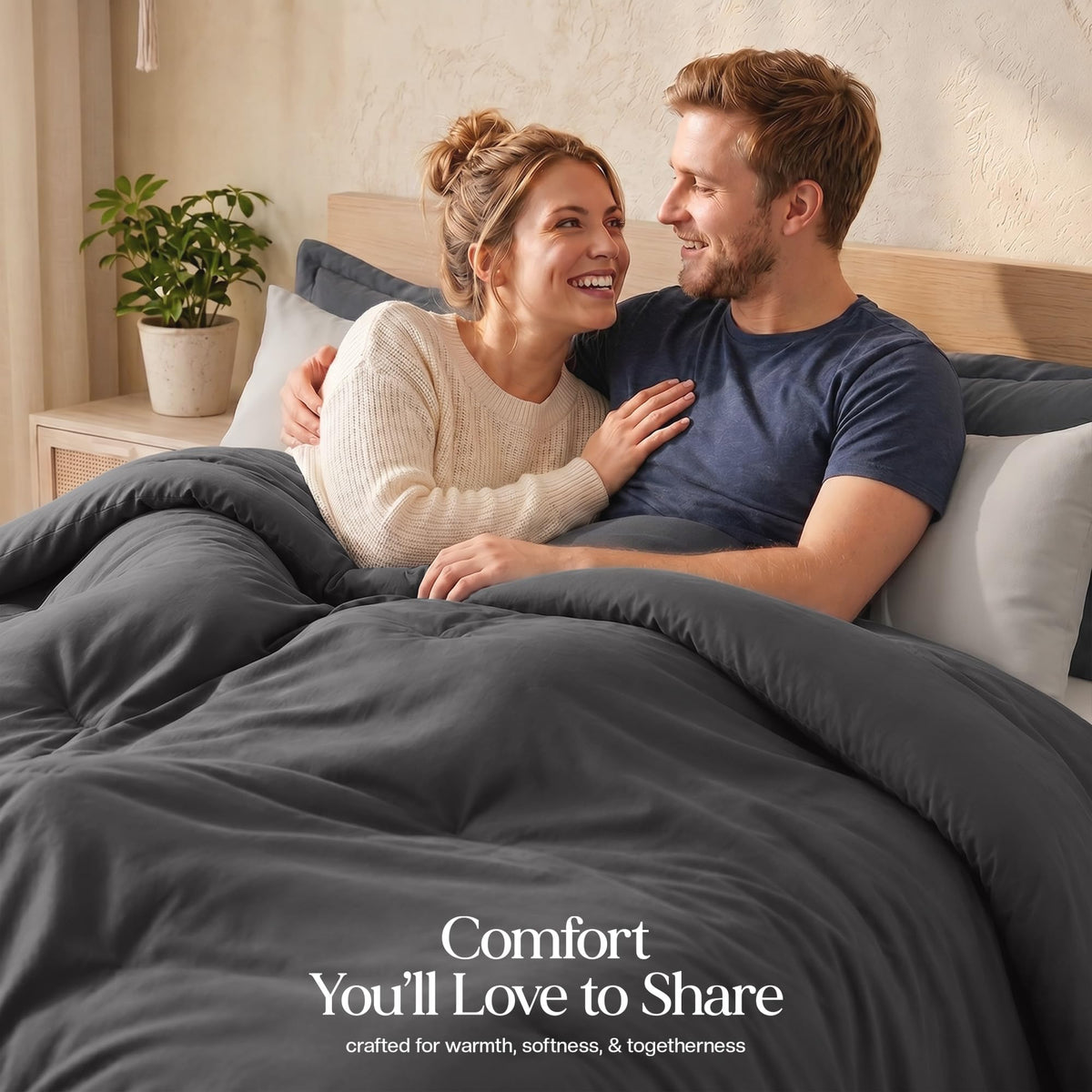 Queen Comforter Set 3 Piece Grey by Utopia Bedding, Comforters Queen Size, Bedding Comforters Sets, Down Alternative Soft Bed Set, 1 Comforter (88 x 88 inches) 2 Pillow Shams (20 x 26 inches)