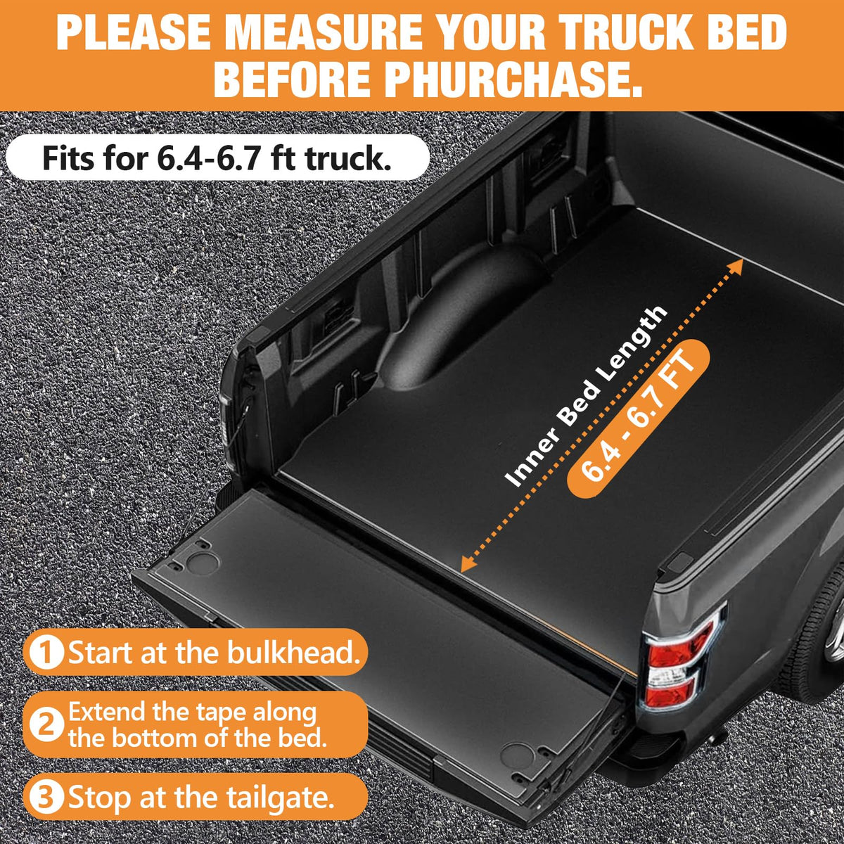 Umbrauto Truck Bed Tent Fits 6.5ft Truck Bed, Easy Setup for Camping, 3000mm Waterproof Pickup Truck Tent for 2 Person, Ford, GMC, Toyota, Chevy, Dodge, Nissan, Green & Orange