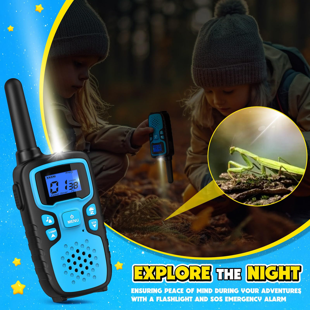 Wishouse Walkie Talkies for Kids Adults Long Range Rechargeable,Xmas Birthday Gift for 3 4 5 6 7 8 9 10 Year Old Boys Girls,Hiking Camping Gear Cool Toys 6 Pack