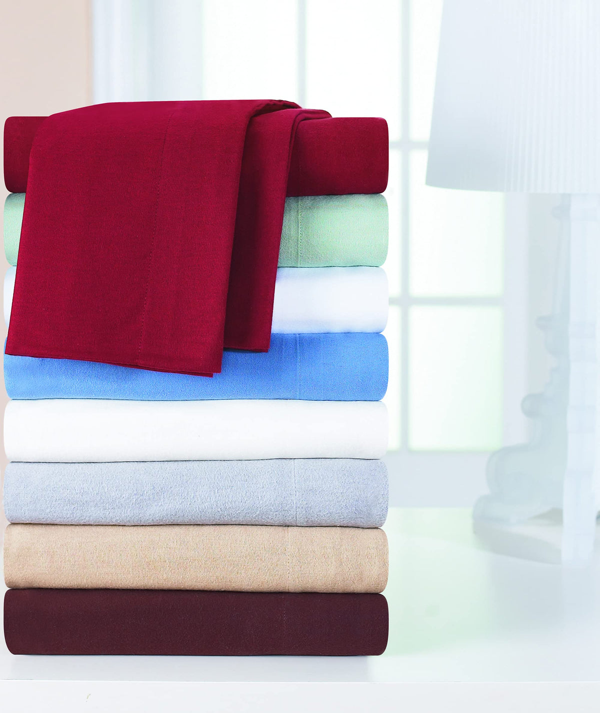 Pointehaven Flannel 170 GSM Sheet Set,Twin Snow Flakes White