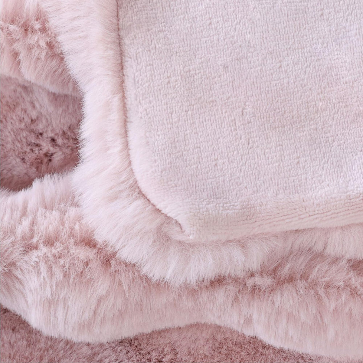 BlanketSolution Fluffy Pink Fuzzy Throw Blankets for Sofa Bedroom Living Room Faux Fur Rabbit 60x80 Decorative Cozy Throw Blanket for Couch Apartment Decor 860 GSM