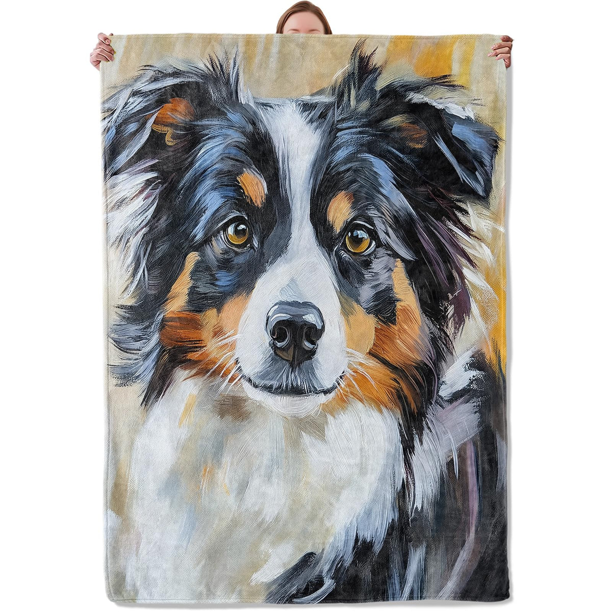 Australian Shepherd Theme Blanket Gifts for Women Girls, Soft Warm Lightweight Flannel Throw Blankets for Living Room Home Sofa Travel Decor 40" x 50"