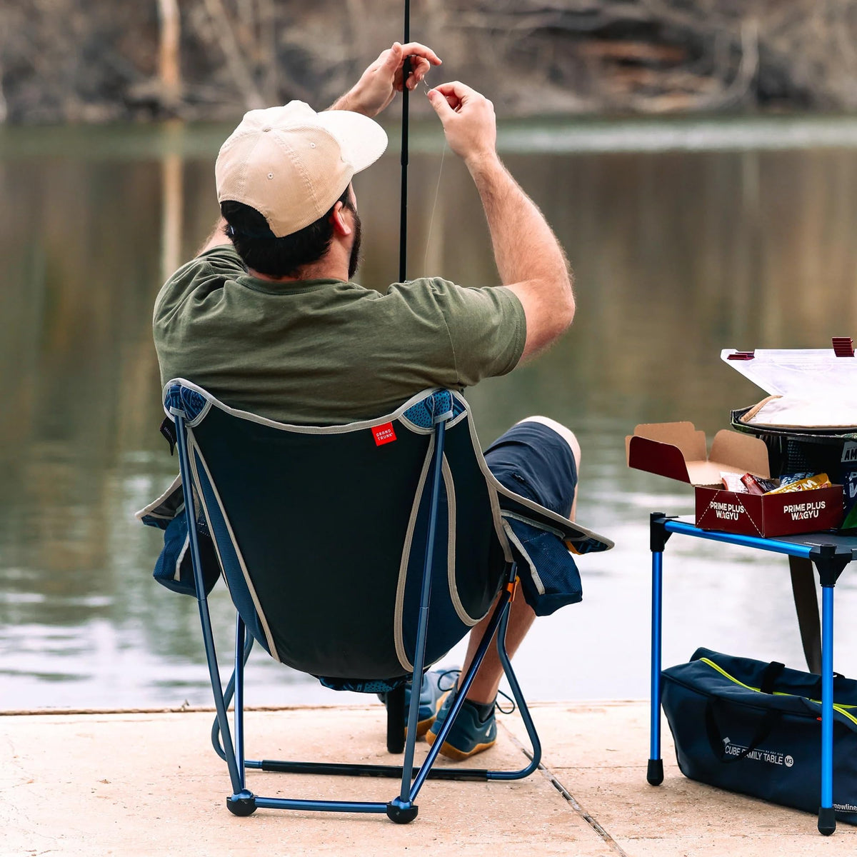 Grand Trunk Stonefly Seat Rockable Chair with Cup Holders and Underseat Pocket - 450D Poly 7000 Series Aluminum