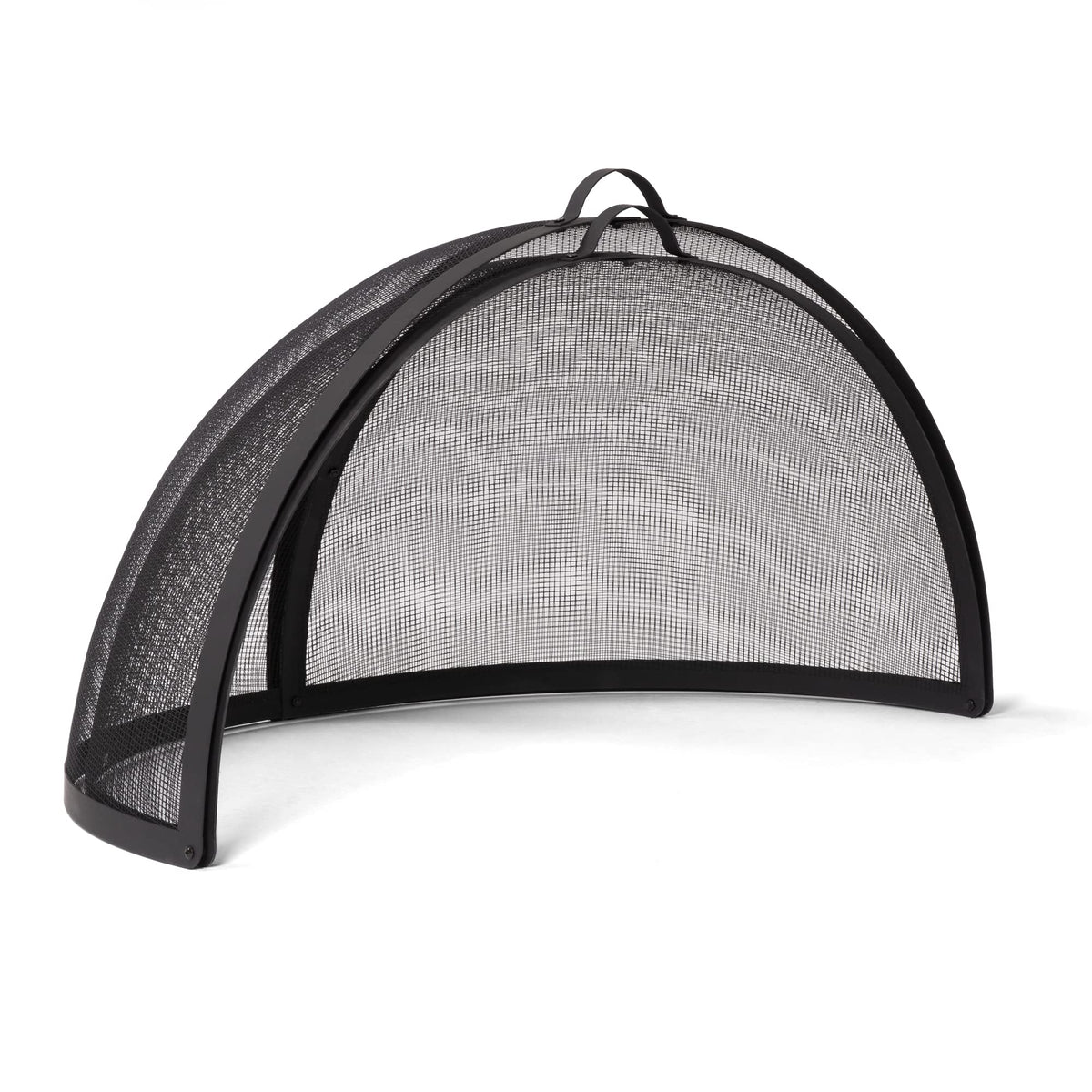 SUNCREAT Heavy-Duty Fire Pit Screen, Steel Mesh Round Spark Screen with Handle, 35 Inch