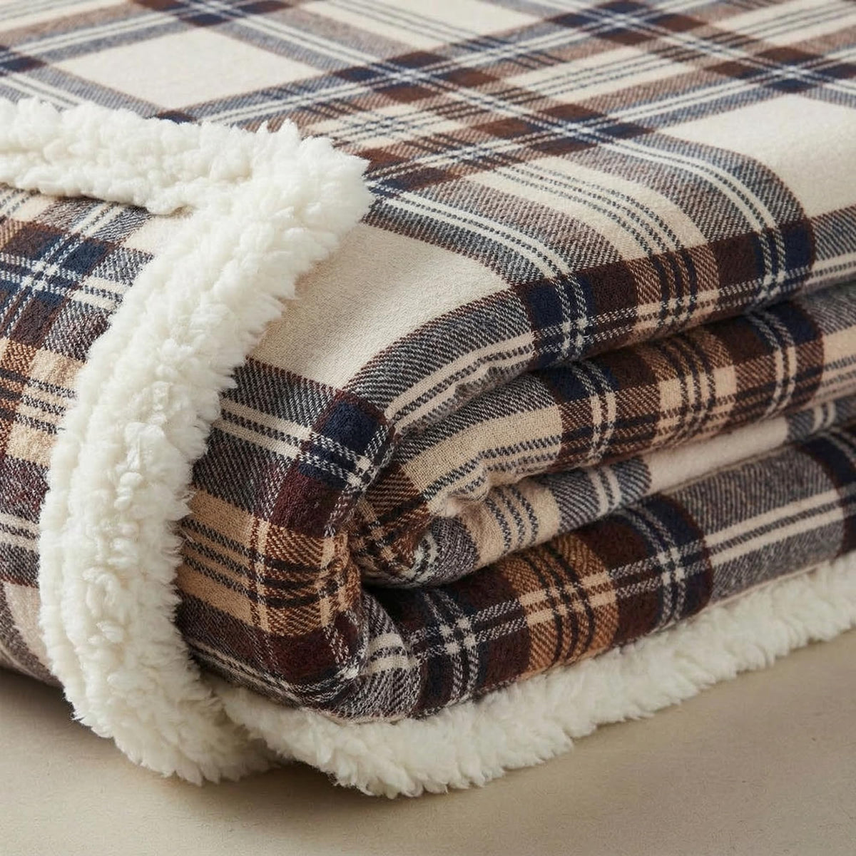 Eddie Bauer - Sherpa Throw Blanket for Couch 50x60 – Ultra Soft Reversible Fleece & Plush Sherpa Blanket, Warm Cozy Plaid Throw Blanket for Sofa, Bed, Living Room, Cabin Decor