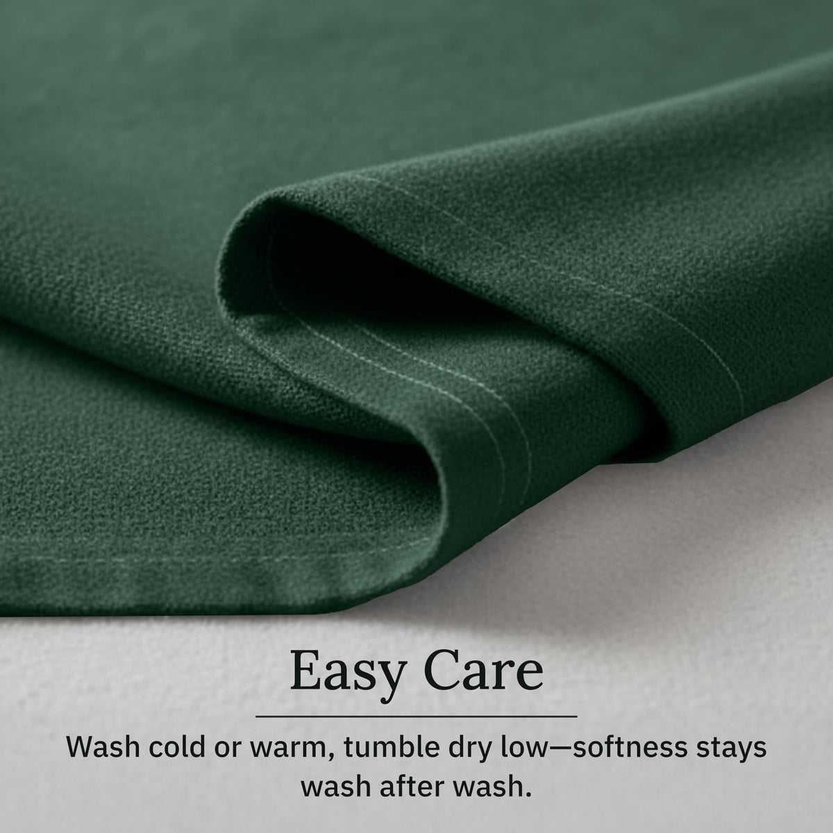 California Design Den Flannel Bed Sheets King Size Set - Made in Portugal 100% Cotton, Thick, Velvet Soft 4-Piece Flannel King Sheet Sets, Triple-Brushed with Extra Deep Pockets - Dark Green