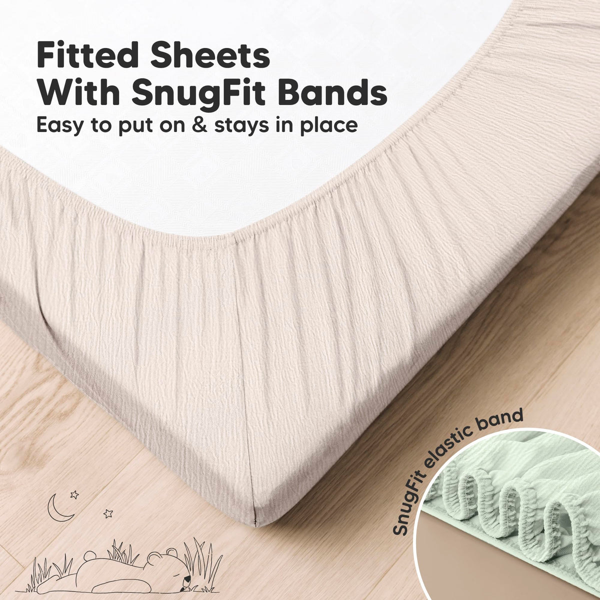KeaBabies 2-Pack Muslin Crib Sheets for Boys, Girls - 100% Organic Cotton Fitted Baby Crib Mattress Sheet, Soft Breathable Standard Toddler Bed Cover Bedding Set, Neutral, Durable 52x28 (Sage)