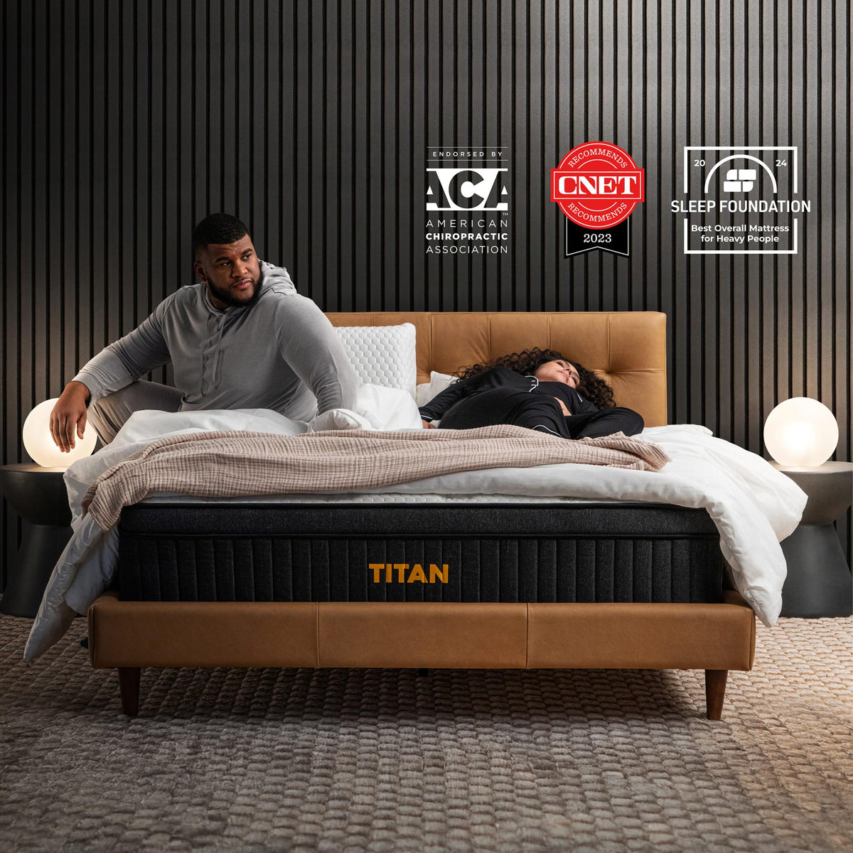 Brooklyn Bedding Titan 13" Hybrid Luxe Mattress for Plus Size Sleepers, King