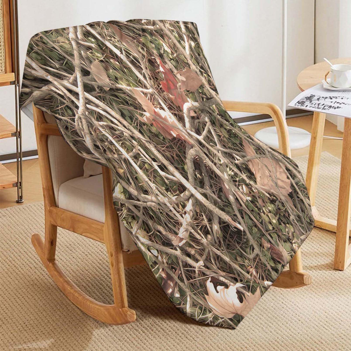 Throw Blanket 50x60 Inch,Camouflage Camo Forest Cozy Soft Lightweight Fuzzy Flannel Blanket 60x50 Inch Suitable for Couch Bed Sofa Living Room in All Seasons