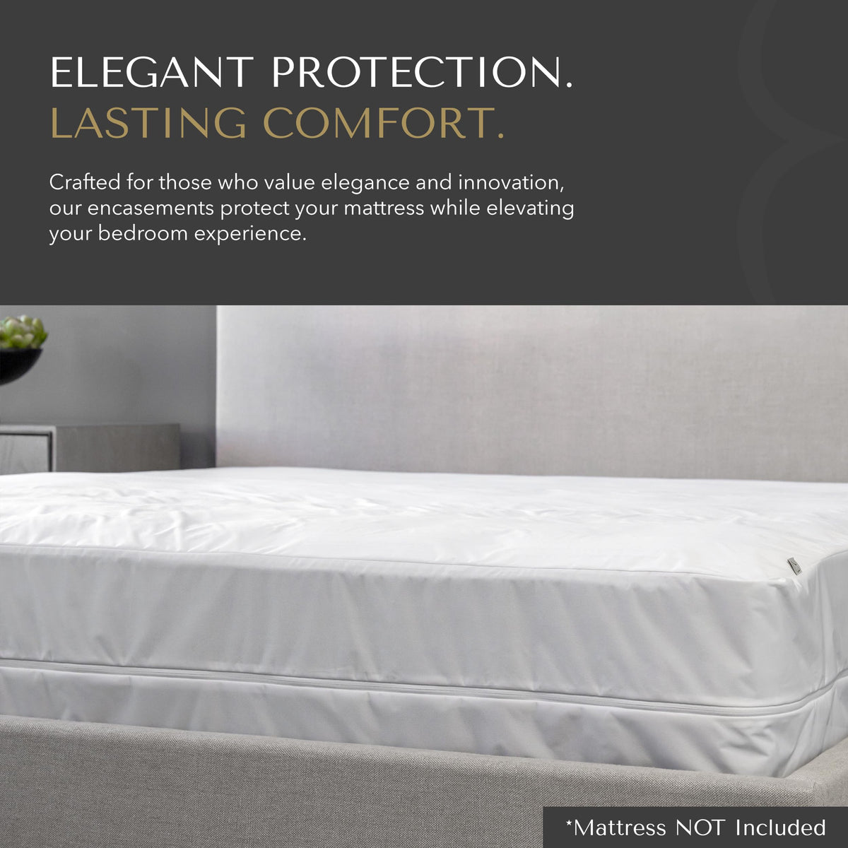 23 Threads X162 Series Soft Plush Waterproof Noiseless Mattress-Encasement, Zippered Protector Cover, Washable, with Ctrl+Z Technology, Mattress Not Included, 15 Inch Deep, Queen