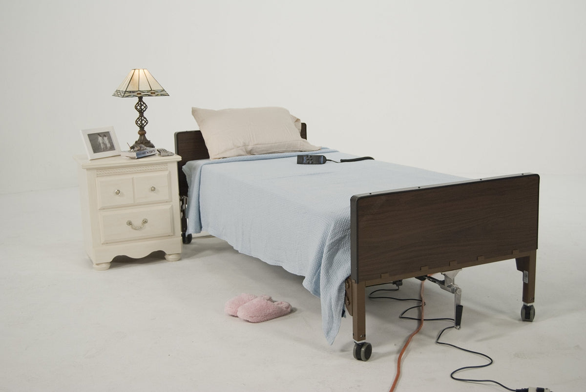 Drive Medical Semi Electric Ultra Light Plus Hospital Bed, Brown, 36"