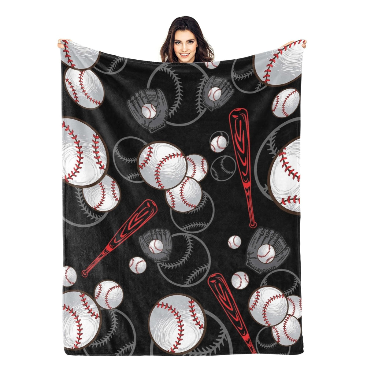 Baseball Blanket Gifts, Baseball Throw Blanket for Boys, Baseball Gifts for Kids, Teens, Adults Baseball Lovers, Sport Baseball Print Soft Cozy Blanket for Couch Bed (50"X40", Baseball)
