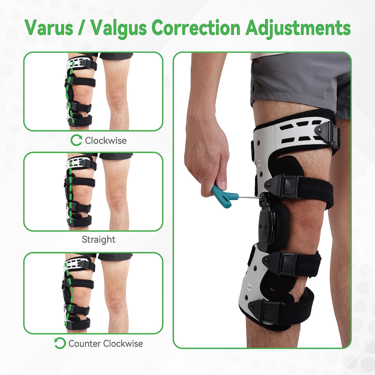 Orthomen Unloader Knee Brace for Medial Knee Pain, Osteoarthritis, Premium OA Knee Brace Support for Cartilage Defect Repair, Avascular Necrosis, Tibial Plateau Fracture Inside Left