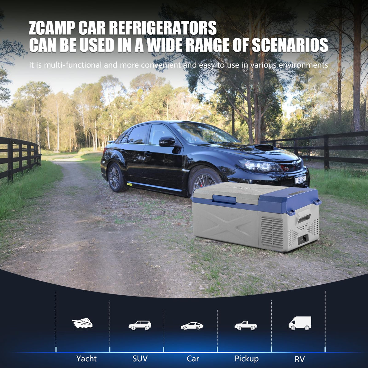 zcamp X15 12 Volt Refrigerator,Mini Portable Freezer,16 Quart(15.6L) Electric Cooler,12V Car Fridge,12/24V DC 100-240V AC for Ourdoor, Camping, Travel, Truck,RV, Boat -4℉~68℉