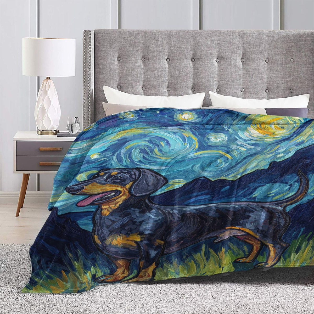TZJCCMAY Dachshund Blanket for Kids Women Adults, Dog Lover Throw Blankets, Soft Lightweight Fleece for Bed Sofa Home Living Room Decor, Birthday Gifts, 50x60in