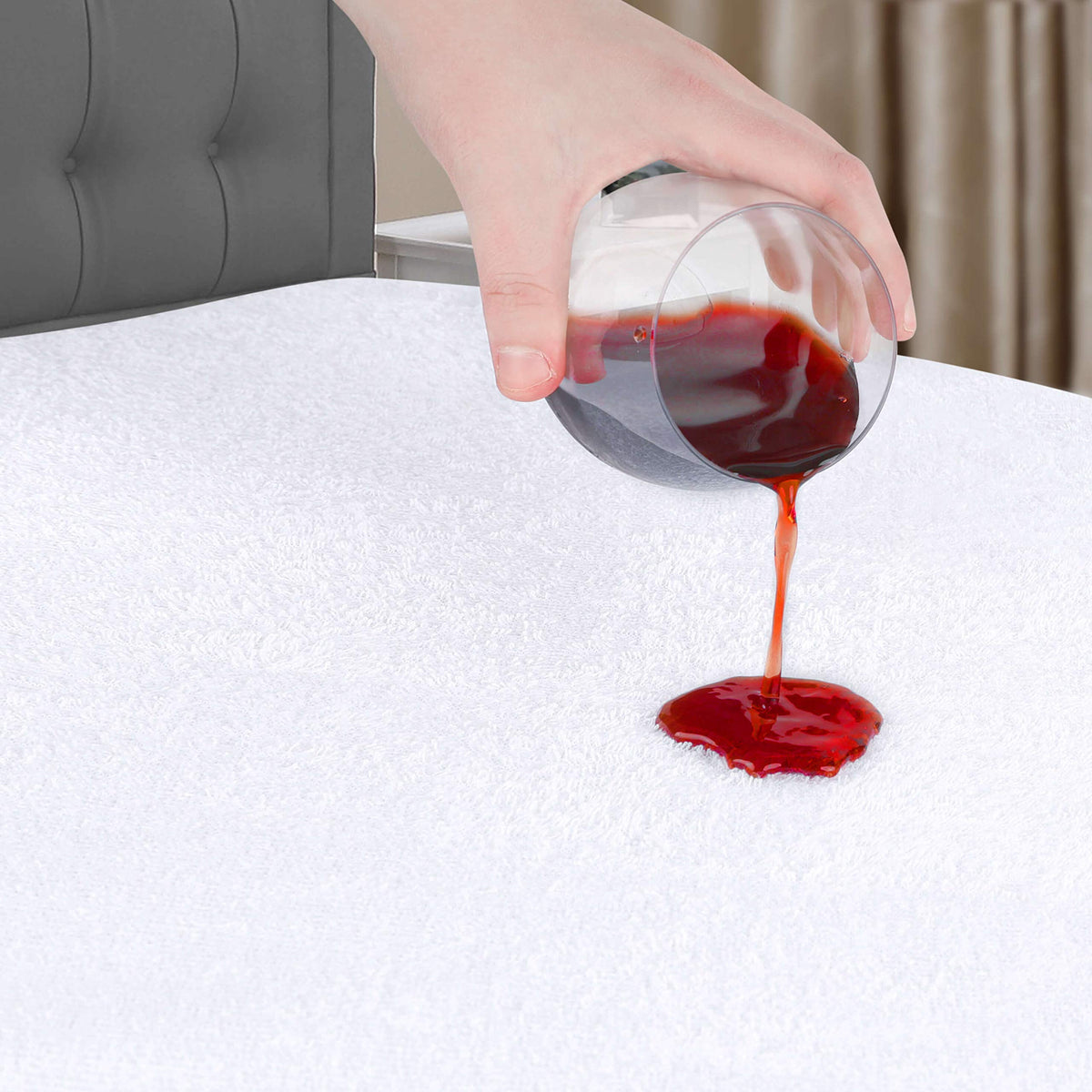 Masirs Zippered Mattress Encasement - Waterproof, Breathable, Noiseless, Machine Washable, Soft Terry Top for Comfortable Night Sleep. (Cal-King)