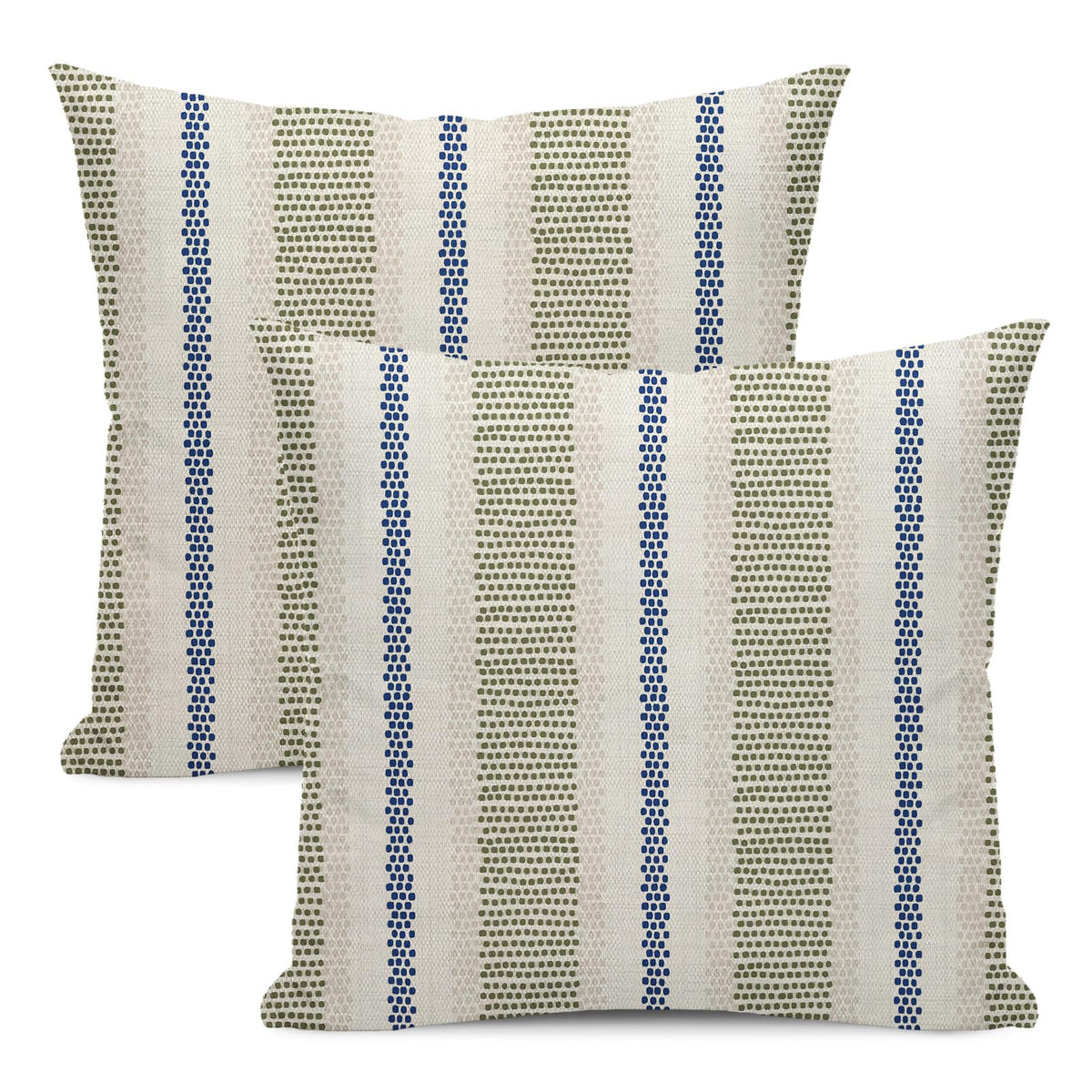 Yxuiyal Boho Pillow Covers 18x18 Set of 2 Sage Green Blue Abstract Throw Pillow Covers Outdoor Decorations Modern Minimalism Decorative Pillowcase Farmhouse Linen Cushion Case for Sofa Couch