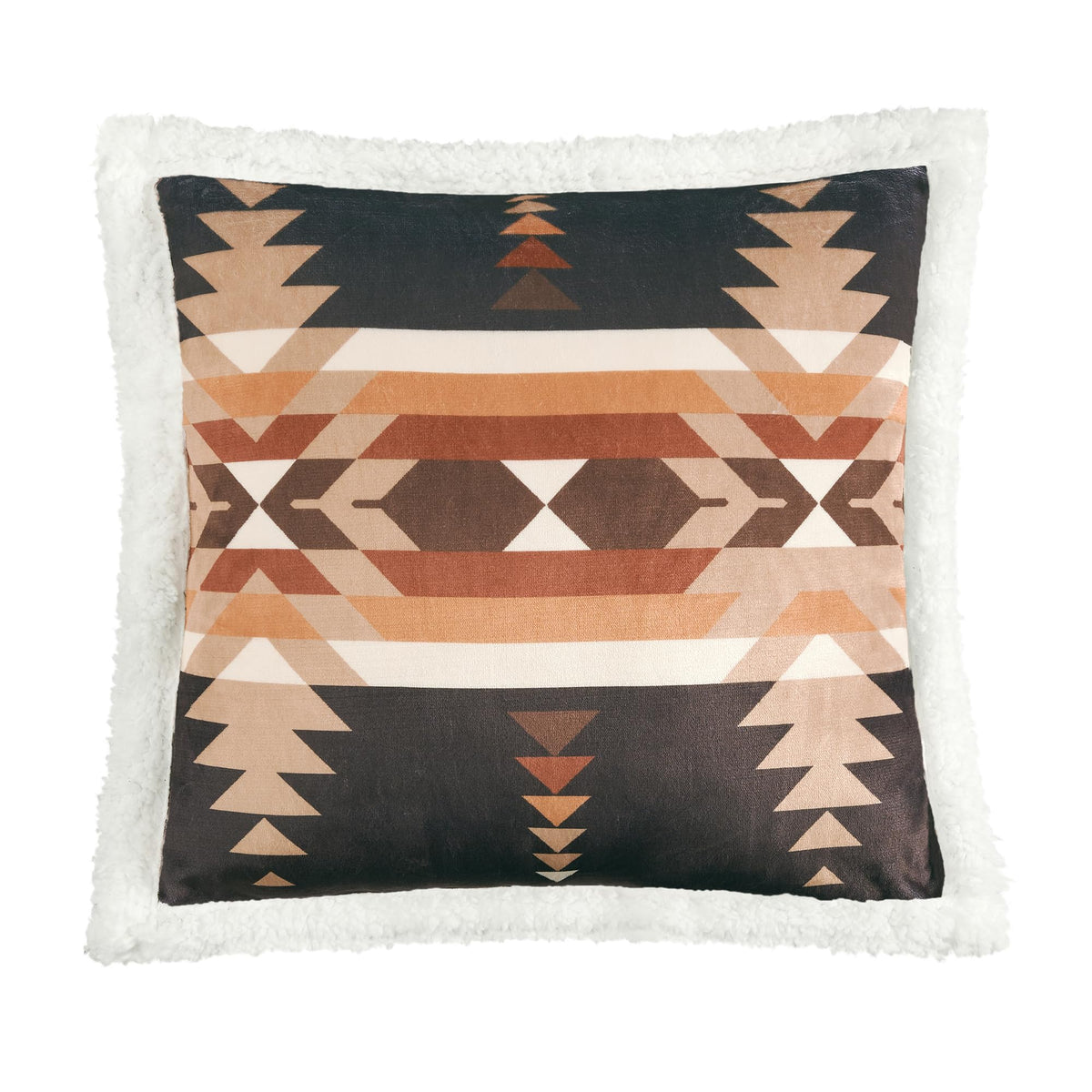 Paseo Road Indigo Hill by HiEnd Accents Yosemite Aztec 3 Piece Sherpa Throw Blanket Set, Tribal Navajo Print Fleece Throw Set, Western Southwestern Style, 1 Throw and 2 Pillows