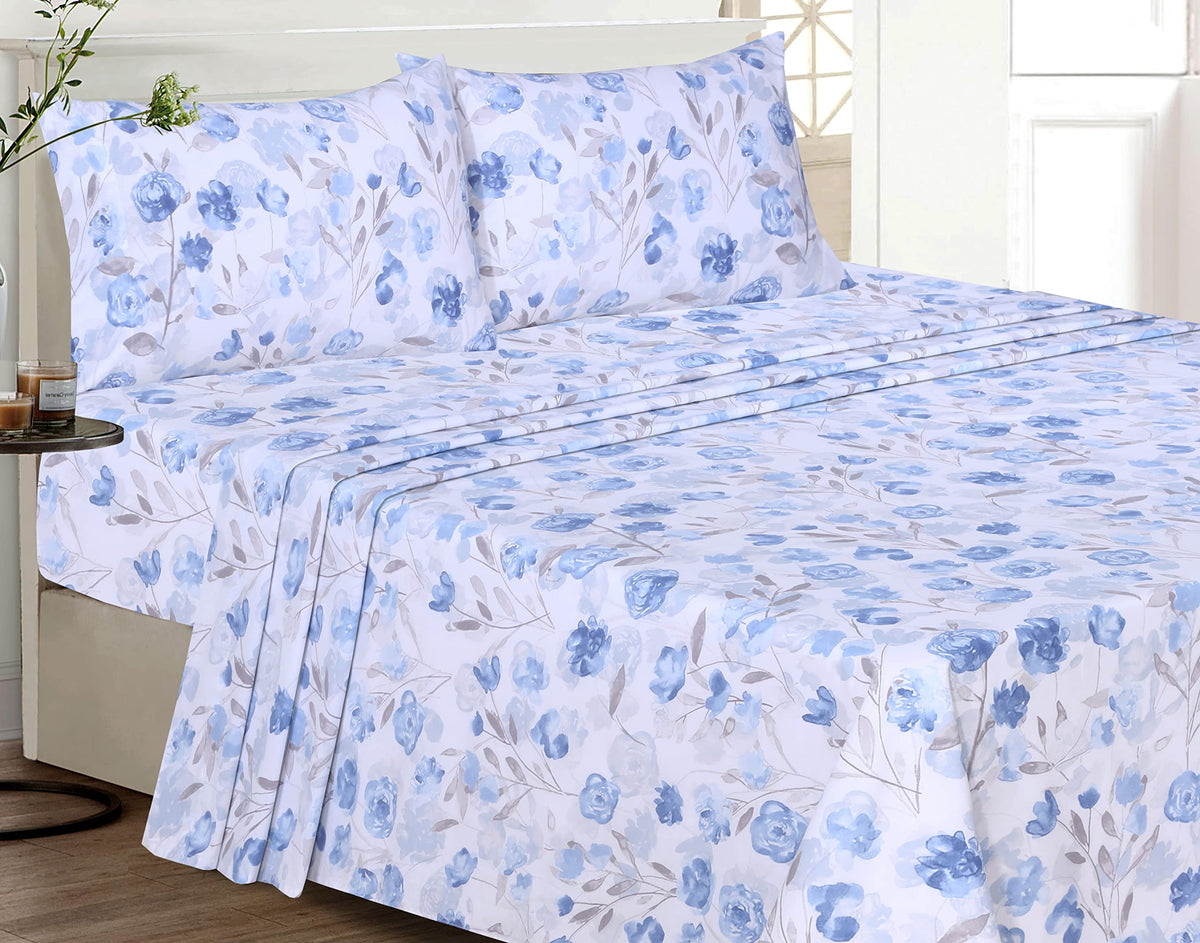 RUVANTI 100% Cotton Percale Sheets Full Size, Monotones