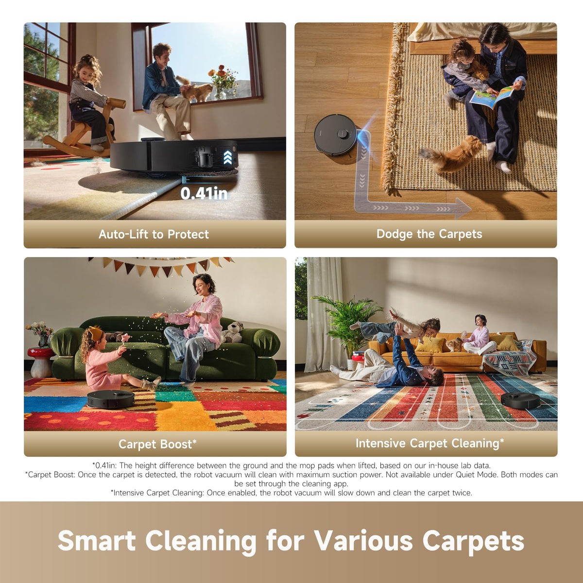 DREAME D30 Ultra CE Robot Vacuum and Mop with Auto Dust Emptying, 25,000Pa Suction, 0.41in Mop Lifting, Multifunctional Base Station, Mop Self-Washing, Smart Obstacle Avoidance, Black
