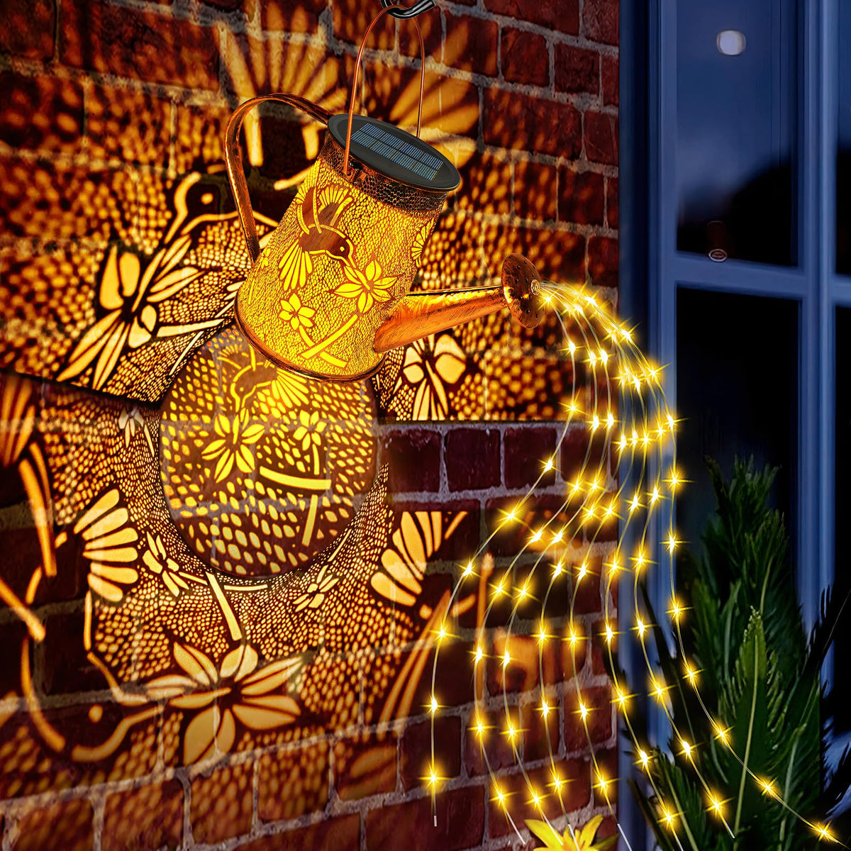 Vcdsoy Solar Watering Can Lights,Hummingbird Mother's Day Gifts for Women Mom Grandma Birthday, Large Hanging Solar Lantern Waterproof Outdoor Garden Decorations for Yard Porch Landscape Patio Pathway