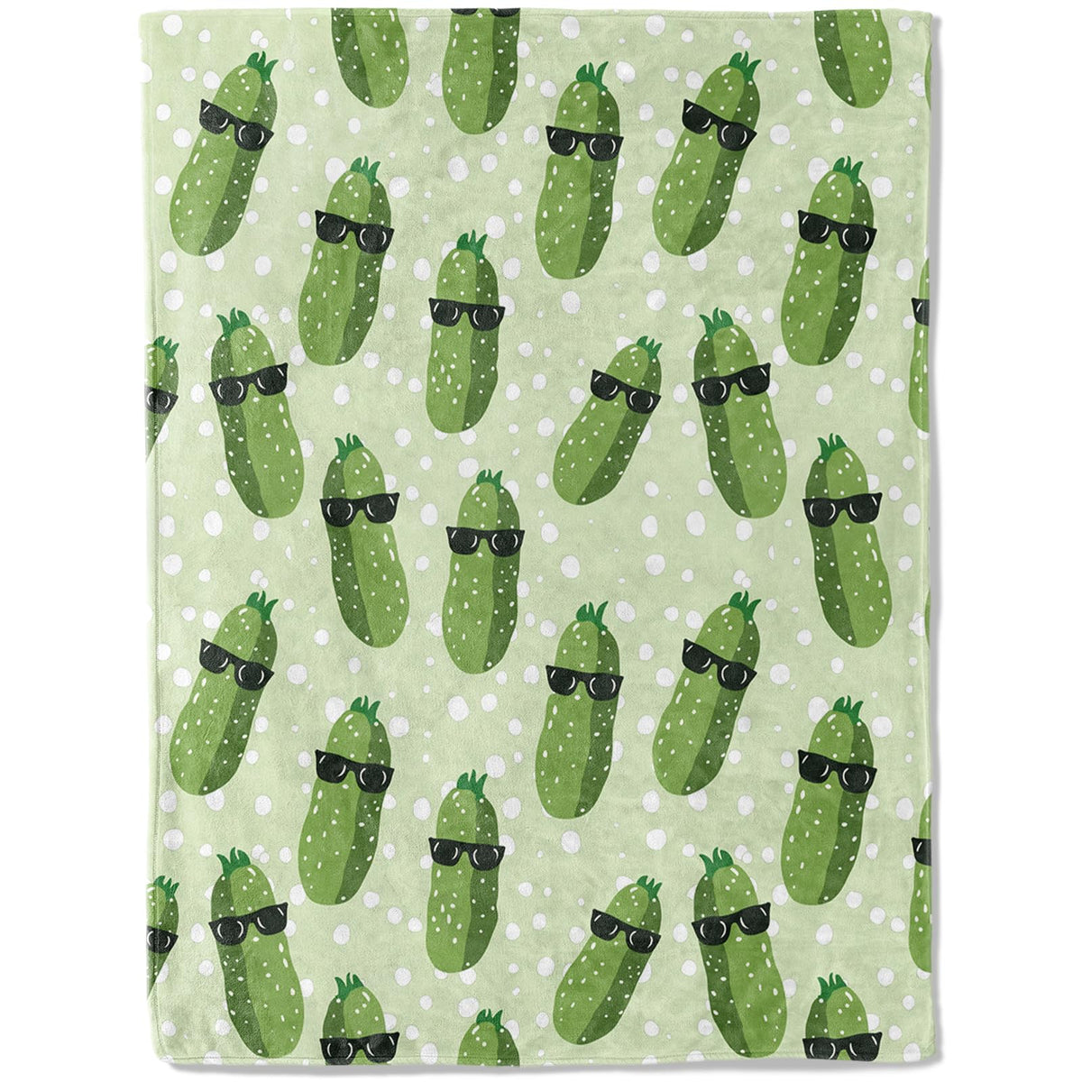 ainori Cool Cucumber Throw Blanket 50x60 in, Funny Sunglasses Cucumbers Blankets for Couch Bedroom Living Room Indoor Decor, Lightweight Soft Cozy Bedding Birthday Gift for Kids Boys Adults