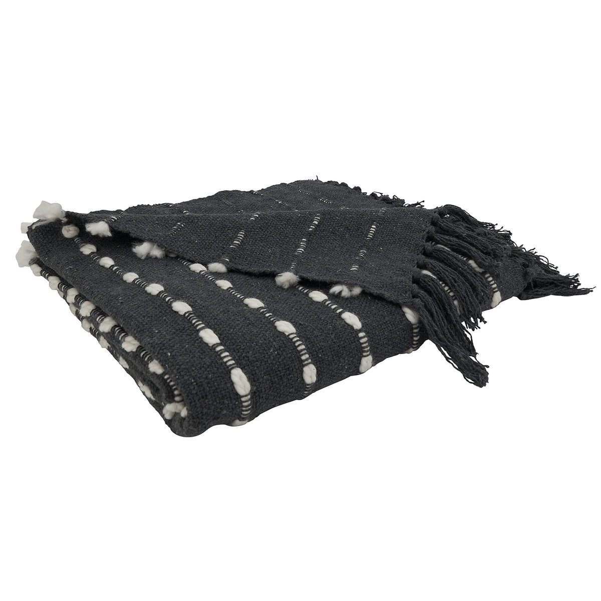 SARO LIFESTYLE Striped Design Throw Blanket