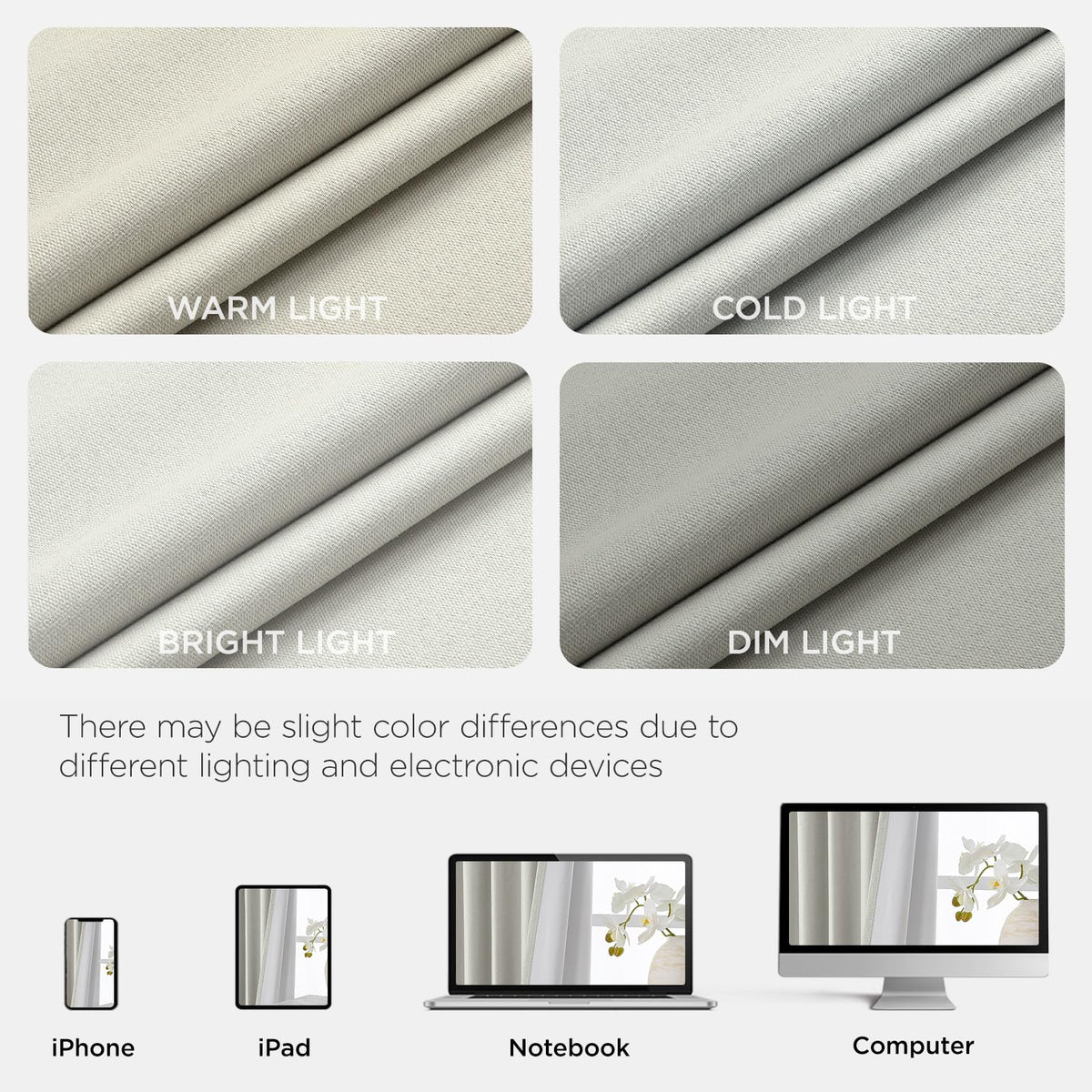 Joydeco Black Out Curtain 72 Inch Long - 100% Blackout Living Room Curtains 2 Panels, Rod Pocket & Back Tabs Thermal Insulated Window Drapes for Bedroom (Sandshell,52" Wx72 L)