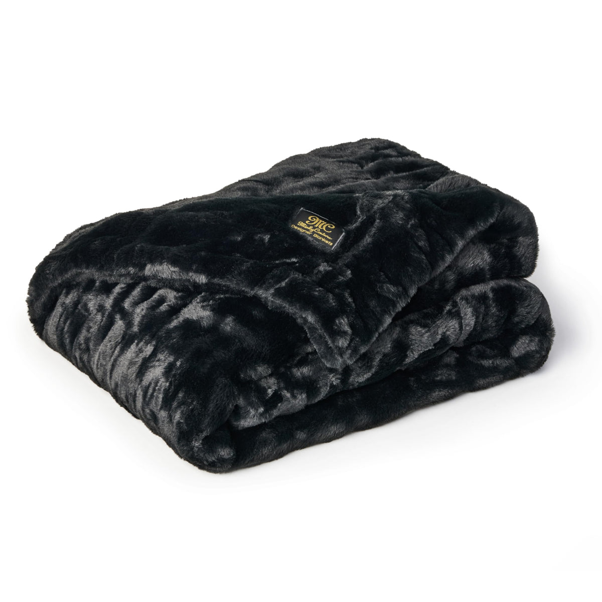 Minky Couture Hugs Blanket - Extra Plush Blanket for Premium Gifting - Stretchy Bubbled Cozy Throw - Silky Smooth - Durable & Machine-Washable - Travel-Friendly - Monster, Black