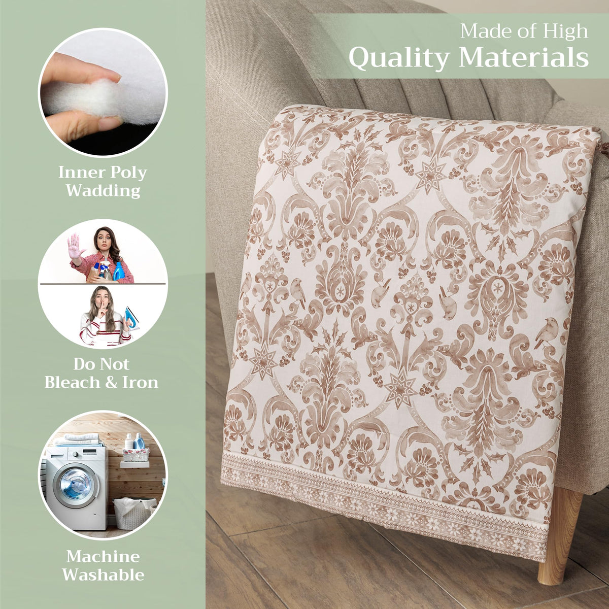 Maison d' Hermine Throw Blanket for Couch Lightweight Soft Warm Breathable Cotton Throw Blankets for Bed Girls Boys Women Men Gifts Sofa Travel Living Room Spring Summer (Allure, 60" X 80")