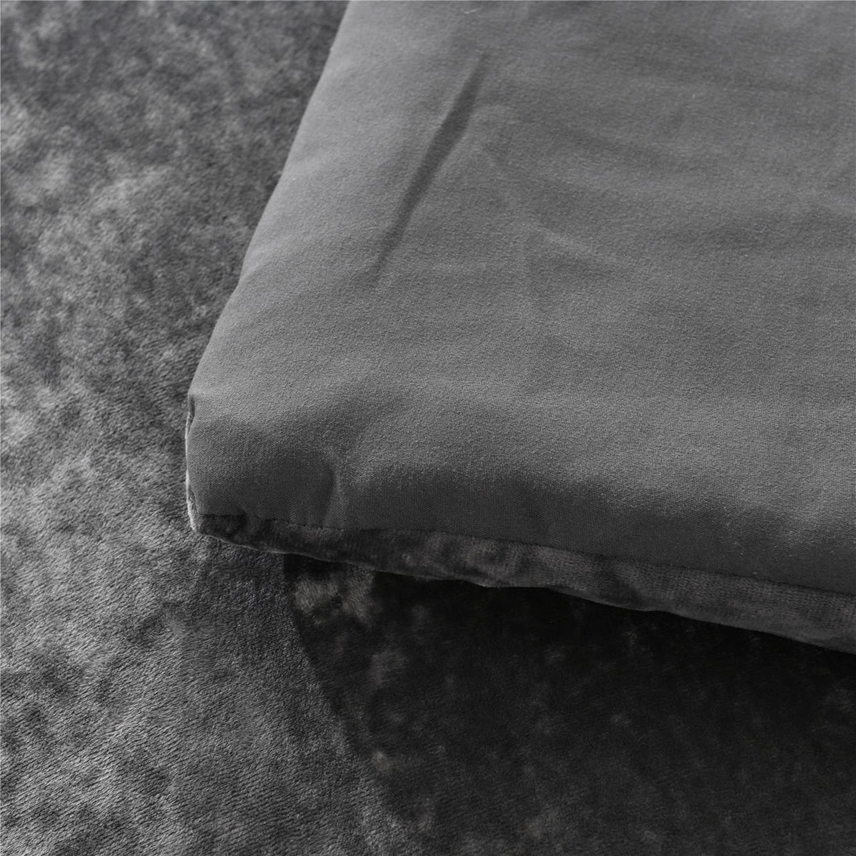 Sunshine Nicole Distressed Velvet Comforter Set, Distressed Velvet Face and Brushed Solid Microfiber Reverse, with Light Weight Soft Poly Fill, 5 Pieces Grey, King